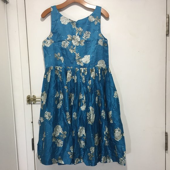 VINTAGE SLEEVELES MIDI DRESSES SIZE XL - Picture 4 of 6